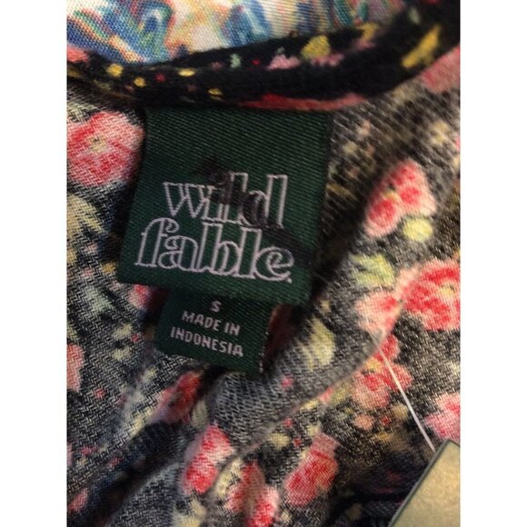 WILD Fable Slip Dress Black Floral - Picture 4 of 5